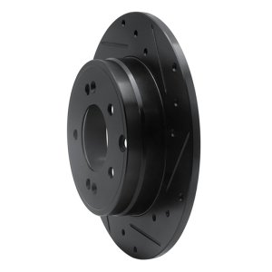 Hyundai Azera Brake Rotor (1) - Rear Right - R1 Concepts - Drilled & Slotted - Black - `05-`20